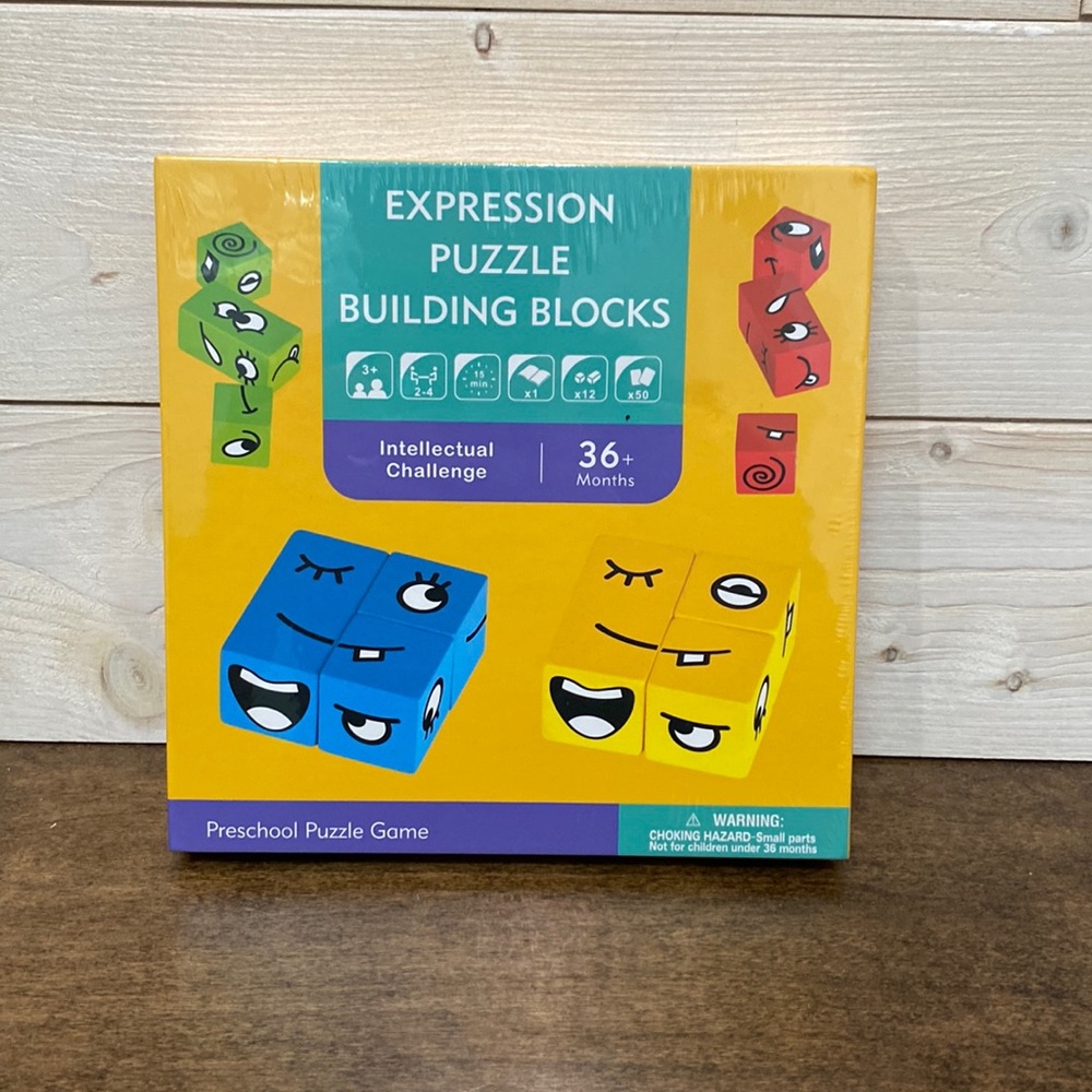 Expression Puzzle Building Blocks